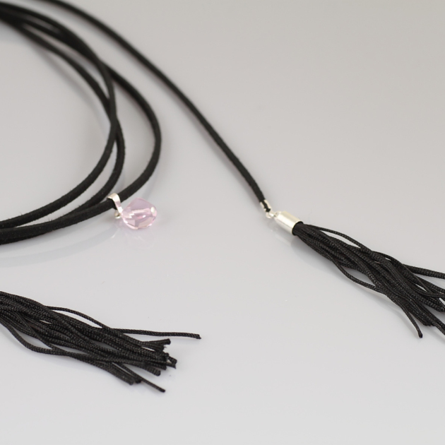 Z różowym kryształem - długość XL