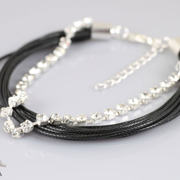 Rzemykowa z nicią cyrkonii